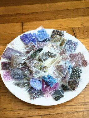 DIY Assorted Bulk Seed & Small Beads 1.2 lb Purple Tones